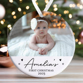 Personalised Babys First Christmas Bauble | Babys 1st Christmas Bauble | Baby’s 1st Christmas Gift | 1st Christmas Decoration - Photo Upload