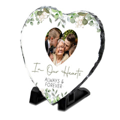 Personalised Memorial Slate | Memorial Photo Slate | Memorial Gift, Memorial Heart Slate, Personalised Memorial Gift, In Our Hearts
