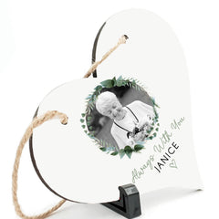 Personalised Memorial Sign | Wooden Heart Sign | Remembrance Gift | Memorial Keepsake, Memory Gift, Bereavement Gift - Always With You