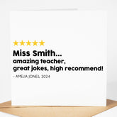 Personalised Teacher Card - Thank You Teacher Card | Personalised Thank You Teacher Card, End Of School Card, Teacher Appreciation - Review