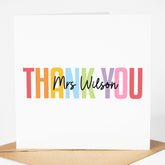 Personalised Teacher Card - Thank You Teacher Card | Personalised Thank You Teacher Card, End Of School Card - Watercolour