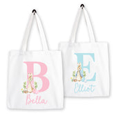 Personalised Easter Bag | Initial Pink or Blue | Personalised Easter Tote, Custom Easter Hunt Bag, Personalised Easter Gift, Easter Basket