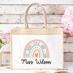 Thank You Teacher Gift, Personalised Teacher Bag | Personalised Teacher Gift, Teacher Present. End Of Term Gift, TA Gift, School Leaver Gift