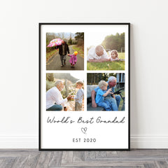 Personalised Grandad Gift | Father's Day Print | Personalised Grandad Print, Grandad Gift, Grandad Photo Print, Gifts for Grandad