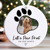 Dog Memorial Christmas Bauble | Pet Memory Ornament | Cat Memorial Keepsake Bauble | Pet Loss Christmas, Pet Loss Gift - Photo Paw