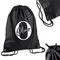 Personalised PE Bag | Kids PE Bag, Personalised Swimming Bag, Children’s PE Bag, School PE Bag, Personalised Nursery Pe Bag - Black