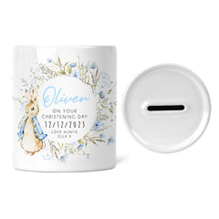 Personalised Christening Gift | Pink or Blue, Personalised Christening Gift Gift, Personalised Christening Money Box, Baptism Gift