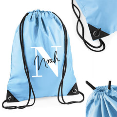 Personalised PE Bag | Kids PE Bag, Personalised Swimming Bag, Children’s PE Bag, School PE Bag, Personalised Nursery Pe Bag - Blue
