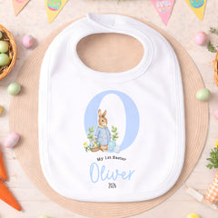 Personalised 1st Easter Pyjamas, Easter Bib | Custom Boys & Girls First Easter Baby Grow, Baby's Easter Romper