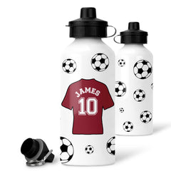 Personalised Football Water Bottle | Sports Children's Bottle | Custom Football Gift, Custom Gifts For Boys