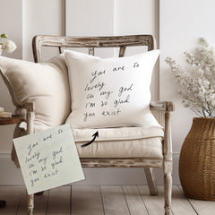 Personalised Handwriting Cushion, Handwriting on a Cushion | Own Handwriting Cushion, Actual Handwriting Cushion, Handwriting Pillow