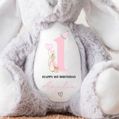 Personalised 1st Birthday Teddy | 1st Birthday Gift | First Birthday Gift, 1st Birthday Present | 1st Birthday Teddy Bear, Gift for 1st Girl