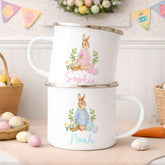 Personalised Easter Mug | Enamel Pink or Blue | Personalised Easter Gift, Custom Easter Gifts, Easter Present, Children’s Easter