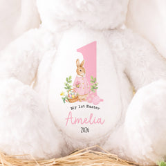 Personalised 1st Easter Teddy | My 1st Easter Teddy | First Easter Gift | Personalised First Easter Gift, 1st Easter Bunny, Girls 1st Easter