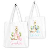 Personalised Easter Bag | Pink or Blue | Personalised Easter Tote, Custom Easter Hunt Bag, Personalised Easter Gift, Easter Basket