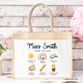 Thank You Teacher Gift, Personalised Teacher Bag | Personalised Teacher Gift, Teacher Present. End Of Term Gift, TA Gift - Teacher Wreath