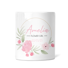 Personalised Flower Girl Money Box | Add a Name & Date | Custom Flower Girl Gift, Custom Flower Girl Gift | Present For Flower Girl
