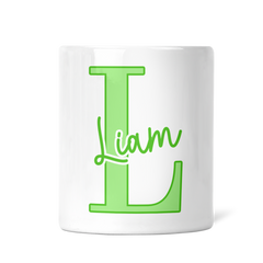 Personalised Children's Money Box | Large Initial + Signature | Add A Name, Choose a Colour | Personalised Kids Gift | Gift for Boys & Girls