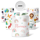 Personalised Money Box | Custom Ceramic Money Pot | Personalised Kids Keepsake | Personalised Children's Money Box