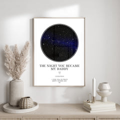 Personalised Father's Day Gift | The Night You Became My Daddy | Personalised Daddy Star Print, Daddy Gift, Dad Photo Print, Gifts for Daddy