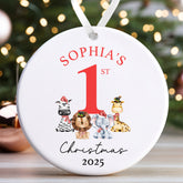 Personalised Baby's First Christmas Bauble | Babys 1st Christmas Bauble | Baby’s 1st Christmas Gift | 1st Christmas Decoration - Animals