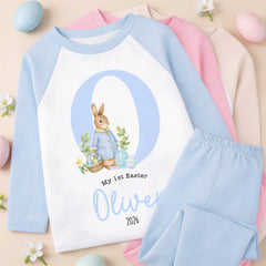 Personalised 1st Easter Pyjamas, Easter Bib | Custom Boys & Girls First Easter Baby Grow, Baby's Easter Romper