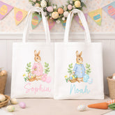 Personalised Easter Bag | Pink or Blue | Personalised Easter Tote, Custom Easter Hunt Bag, Personalised Easter Gift, Easter Basket