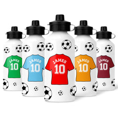 Personalised Football Water Bottle | Sports Children's Bottle | Custom Football Gift, Custom Gifts For Boys