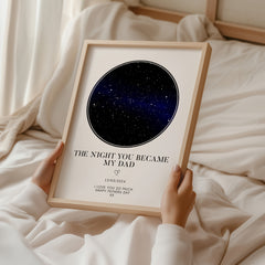 Personalised Father's Day Gift | The Night You Became My Dad | Personalised Dad Star Print, Dad Gift, Dad Photo Print, Gifts for Dad