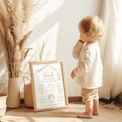 Personalised New Baby Print | New Baby Gift, Newborn Gift | New Baby Keepsake Print | Baby Girl Print, Baby Boy Print | Nursery Print Gift