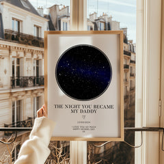 Personalised Father's Day Gift | The Night You Became My Daddy | Personalised Daddy Star Print, Daddy Gift, Dad Photo Print, Gifts for Daddy