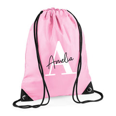 Personalised PE Bag | Kids PE Bag, Personalised Swimming Bag, Children’s PE Bag, School PE Bag, Personalised Nursery Pe Bag - Pink