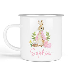 Personalised Easter Mug| Enamel Pink or Blue | Personalised Easter Gift, Custom Easter Gifts, Easter Present, Children’s Easter