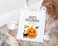 Personalised Halloween Trick or Treat Bag | Pumpkin | Halloween Tote Bag | Personalised Halloween Gift