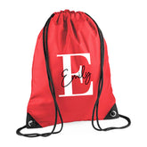 Personalised PE Bag | Kids PE Bag, Personalised Swimming Bag, Children’s PE Bag, School PE Bag, Personalised Nursery Pe Bag - Red
