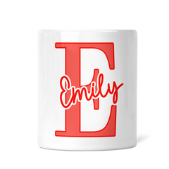 Personalised Children's Money Box | Large Initial + Signature | Add A Name, Choose a Colour | Personalised Kids Gift | Gift for Boys & Girls