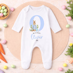 Personalised 1st Easter Pyjamas, Easter Bib | Custom Boys & Girls First Easter Baby Grow, Baby's Easter Romper