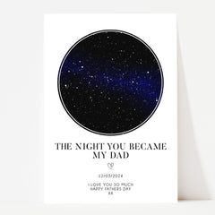 Personalised Father's Day Gift | The Night You Became My Dad | Personalised Dad Star Print, Dad Gift, Dad Photo Print, Gifts for Dad