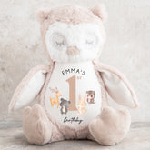 Personalised 1st Birthday Teddy | Owl Animals | 1st Birthday Gift | First Birthday Gift, 1st Birthday Present | 1st Birthday Keepsake
