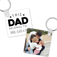 Personalised Dad Keyring | Personalised Fathers Day Gift, Fathers Day Keyring | Gifts for Dad, Dad Photo Gift | Dad Birthday Gift | This Dad Belong To