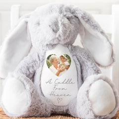 Personalised Memory Teddy | In Memory Gift, Memorial Keepsake Present | Memorial Photo Gift, Bereavement Gift | Memory Teddy Bear, Sympathy