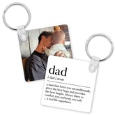 Personalised Dad Keyring | Personalised Fathers Day Gift, Fathers Day Keyring | Gifts for Dad, Dad Photo Gift | Dad Birthday Gift | Definition