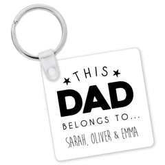 Personalised Dad Keyring | Personalised Fathers Day Gift, Fathers Day Keyring | Gifts for Dad, Dad Photo Gift | Dad Birthday Gift | This Dad Belong To