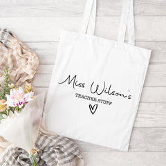 Thank You Teacher Gift, Personalised Teacher Bag | Personalised Teacher Gift, Teacher Present. End Of Term Gift, TA Gift - Teacher Stuff
