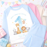 Personalised 1st Birthday Pyjamas, First Bib | When I Wake Up I Will Be 1, Girls 1st Birthday Pyjamas, Boys 1st Birthday Pyjamas