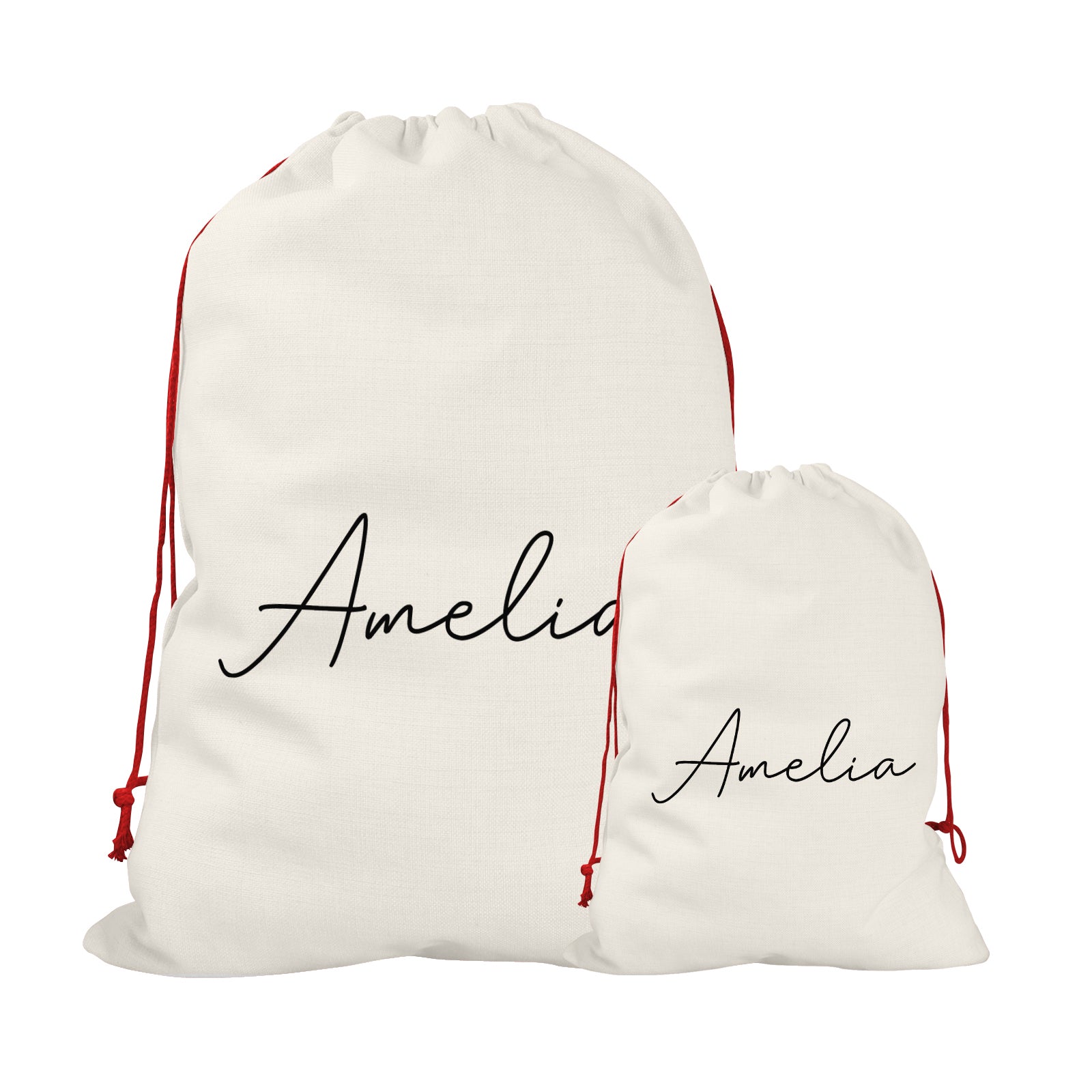 Personalised Christmas Sack | Custom Christmas Stocking | Custom Santa Sack For Kids, Children's Christmas Sack - Handwritten