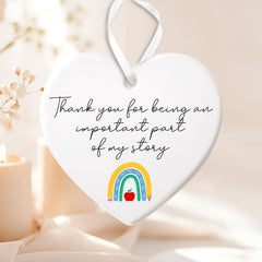 Thank You Teacher Gift, Personalised Teacher Ceramic - Personalised Teacher Gift, Teacher Present. End Of Term Gift, Part Of My Story