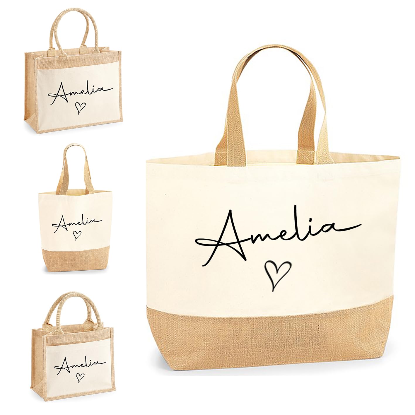 Personalised Bag | Personalised Bag For Women, Canvas Bag, Personalised Tote Bag | PersonalIsed Beach Bag | Personalised Bridal Party Bag