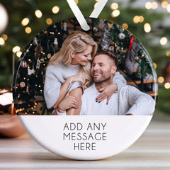 Personalised Christmas Ornament | Custom Photo Christmas Bauble, Personalised Christmas Decoration, Family Christmas | Photo Upload & Message