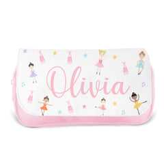Personalised Children’s Pencil Case | Pencil Case for Girls, Pencil Case for Boys - Back to School | Custom Kids Pencil Case - Ballerinas